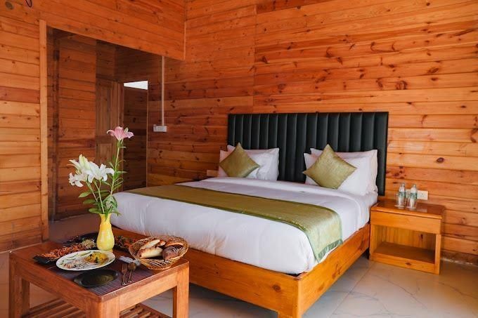 wooden cottage sea view