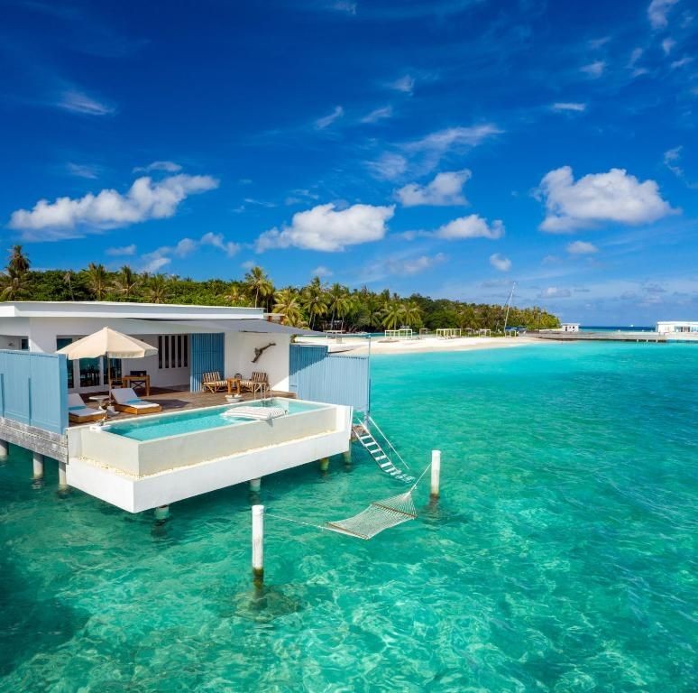 sunset water pool villa