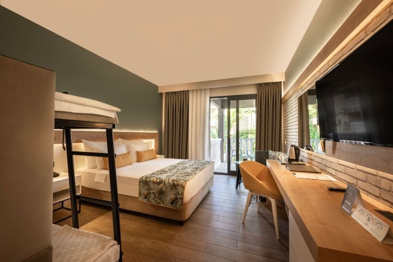 family with bunkbed