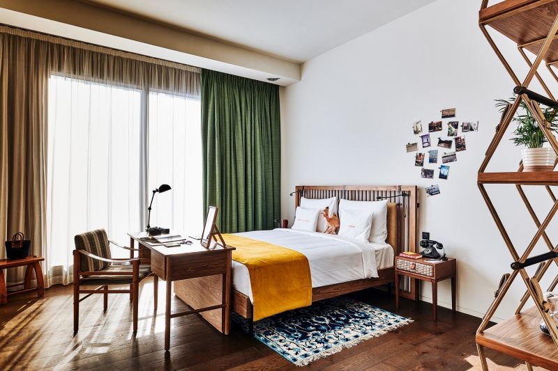 glamping king bed