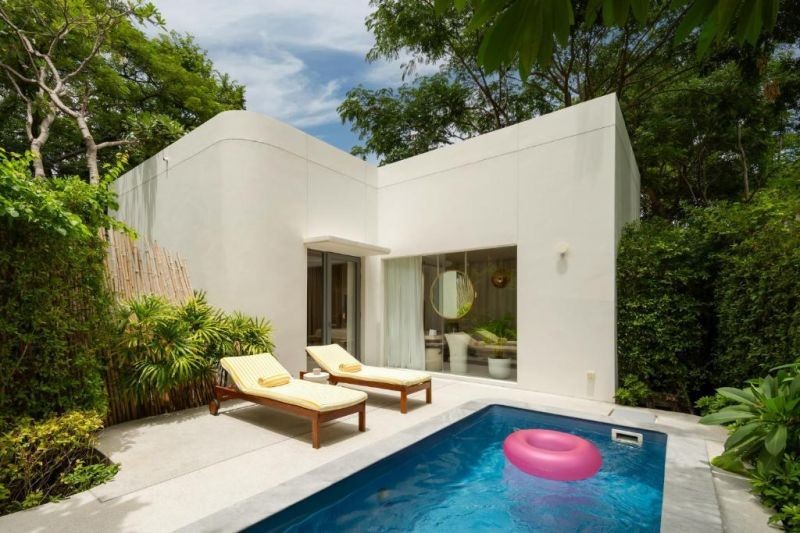 plush pool villa