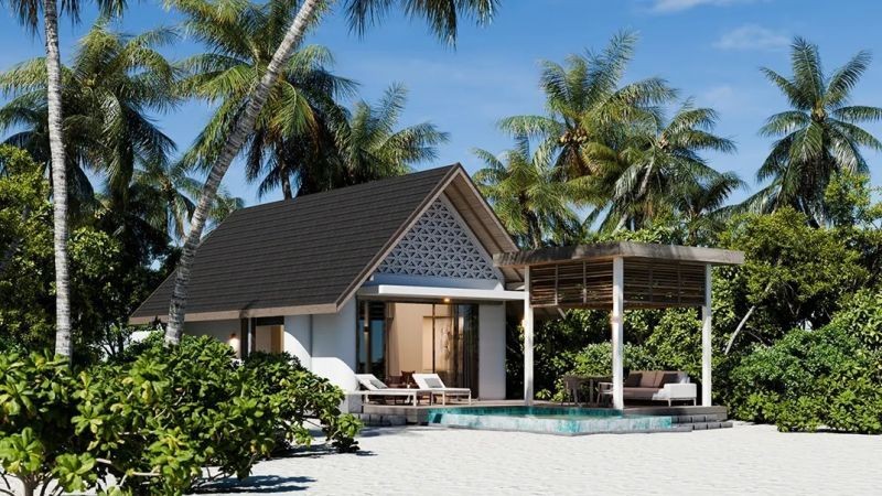 beach pool villa