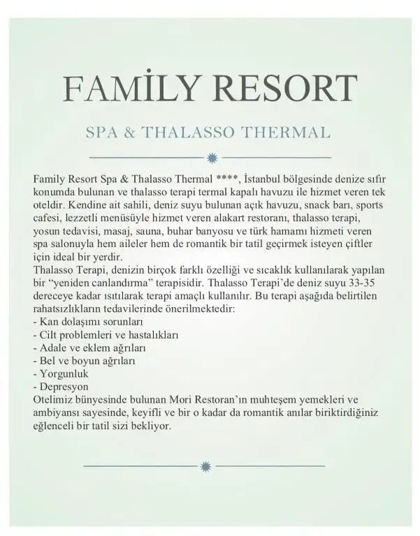 FAMILY RESORT SPA & THALASSO THERMAL