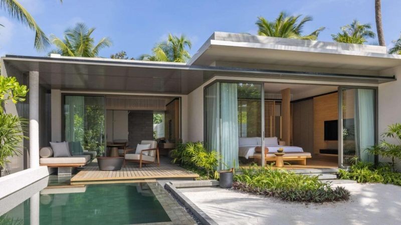 sunset beach pool villa