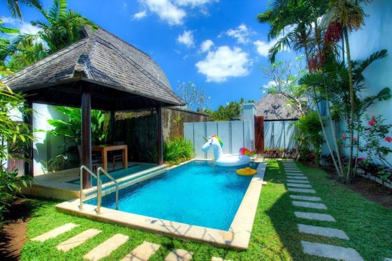 duplex family pool villa
