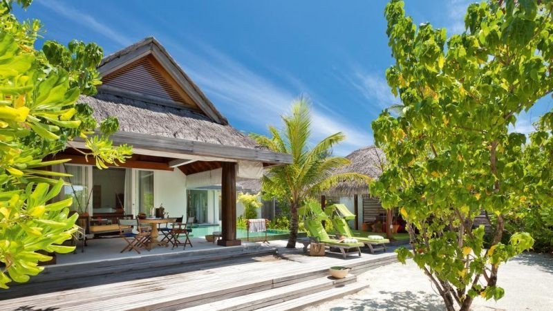 beach house with pool