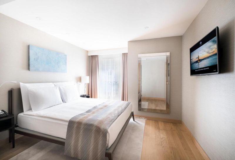 one bedroom suite with city view