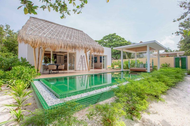 superior beach villa with pool