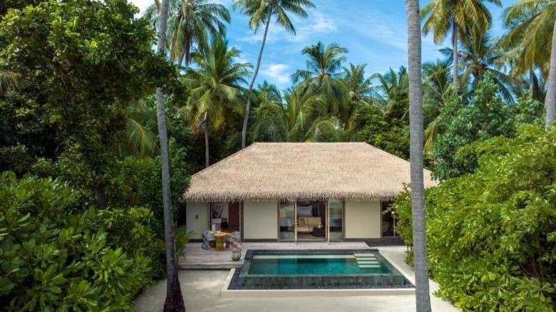 family beach pool villa
